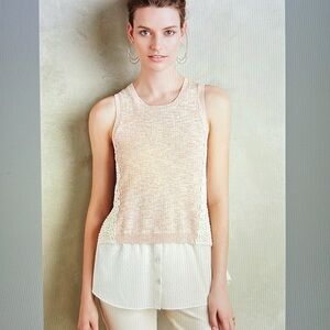 Anthropologie Laced Montage Tank by Moth